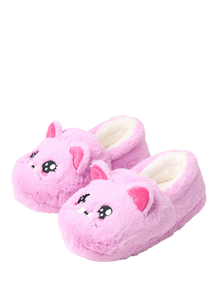 Lindex Kids' Padded Cat Slippers, Light Lilac - view 2, Light Lilac
