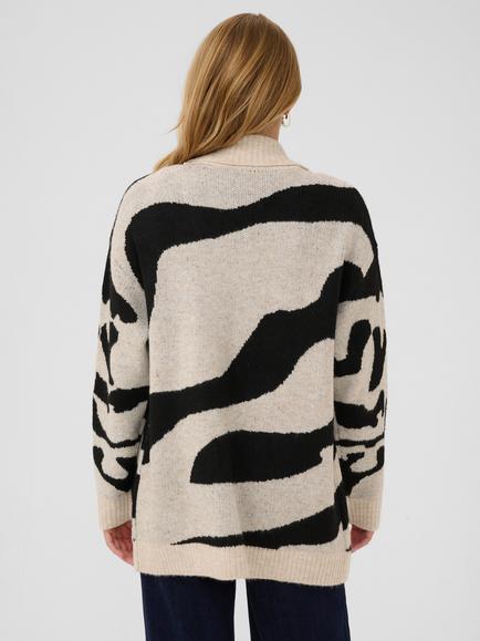 Saint Tropez Malliesz Oversized Cardigan, Creme - view 2, Creme