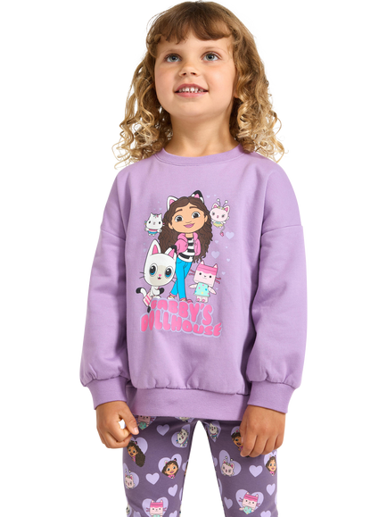 Lindex Kids' Gabby's Dollhouse Sweatshirt, Lilac, Lilac