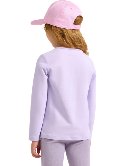 Lindex Kids' Unicorn Long Sleeve T-Shirt, Lilac - view 2, Light Lilac