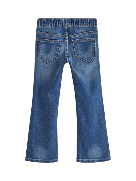 Lindex Kids' Flared Jeans, Dark Blue - view 2, Dark Blue
