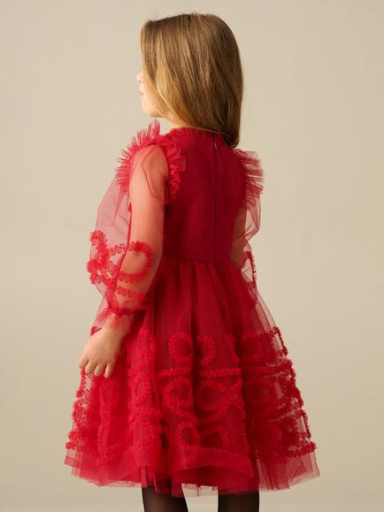 Angel & Rocket Kids' Juliette Mesh Dress - view 2, Red