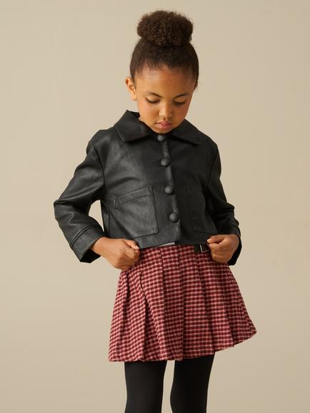 Angel & Rocket Kids' Tara Faux Leather Jacket, Black