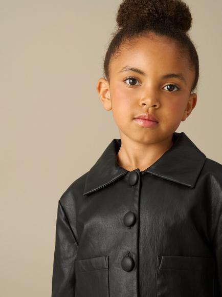 Angel & Rocket Kids' Tara Faux Leather Jacket - view 2, Black