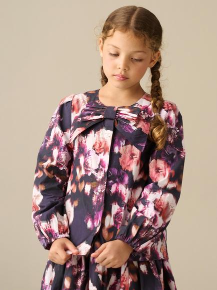 Angel & Rocket Kids' Darcey Floral Print Blouse, Multi, Multi