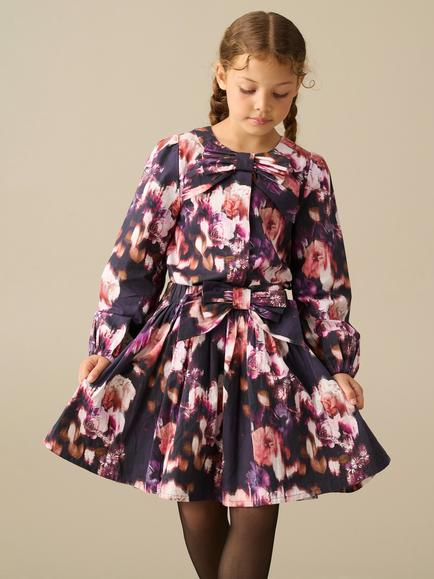 Angel & Rocket Kids' Darcey Floral Print Blouse, Multi - view 2, Multi
