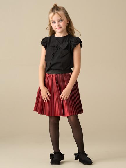 Angel & Rocket Kids' Bonnie Puff Sleeve Oversized Bow Top - view 2, Black