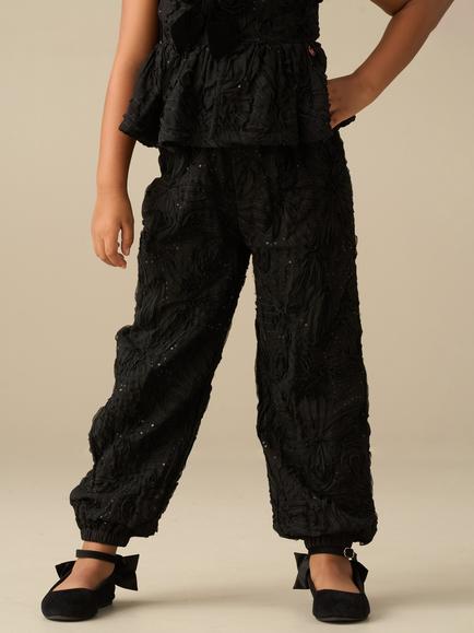 Angel & Rocket Kids' Mara Embellished Balloon Trousers, Black, Black