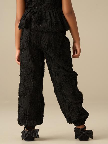 Angel & Rocket Kids' Mara Embellished Balloon Trousers, Black - view 2, Black
