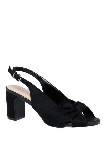 Paradox London Noreen Wide Fit Block Heel Sandals, Black - view 2, Black