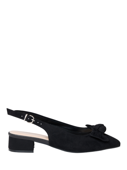 Paradox London Fallon Wide Fit Block Heel Slingback Court Shoes, Black