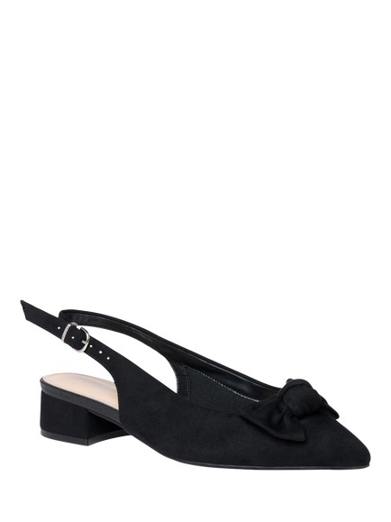 Paradox London Fallon Wide Fit Block Heel Slingback Court Shoes - view 2, Black