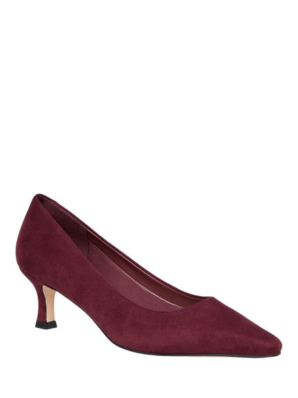 Paradox London Tova Stiletto Heel Court Shoes - view 2, Burgundy