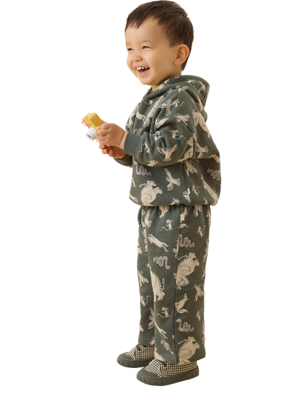 Mango Kids' Gruffalo Wide Leg Joggers, Multi, Multi