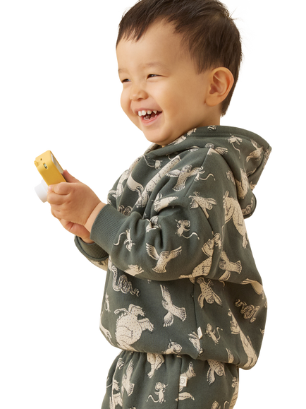 Mango Kids' Gruffalo Oversized Hoodie, Multi, Multi