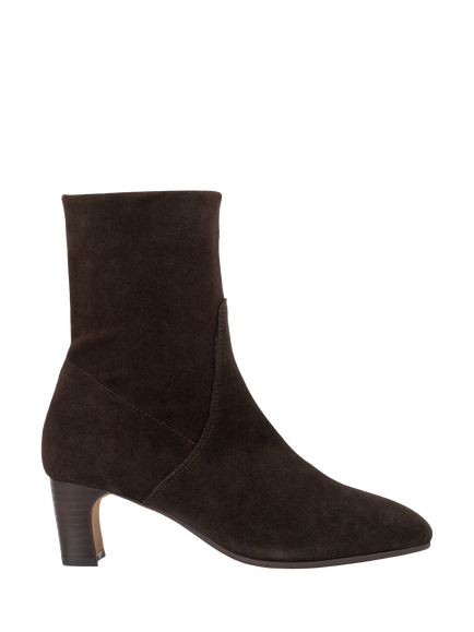 Dune London Ori Suede Block Heel Ankle Boots, Brown