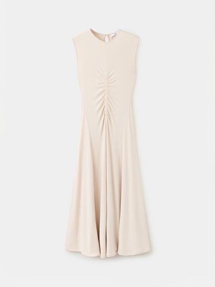 Mango Flared Sleeveless Midi Dress, Sand, Sand