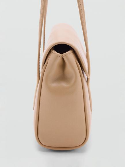 Mango Compact Shoulder Bag - view 2, Camel