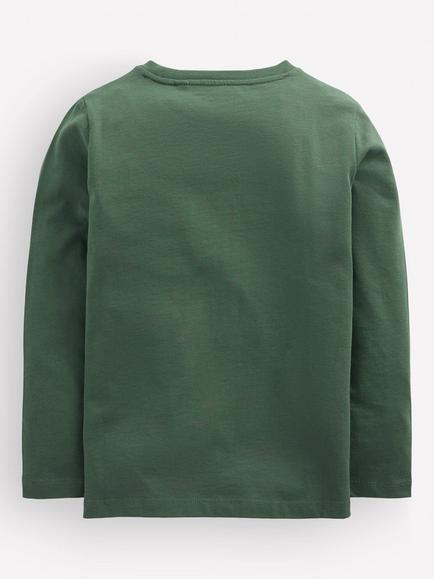 Mini Boden Kids' Long Sleeve Glow In The Dark T-Shirt, Green Toxic Nature - view 2, Green Toxic Nature