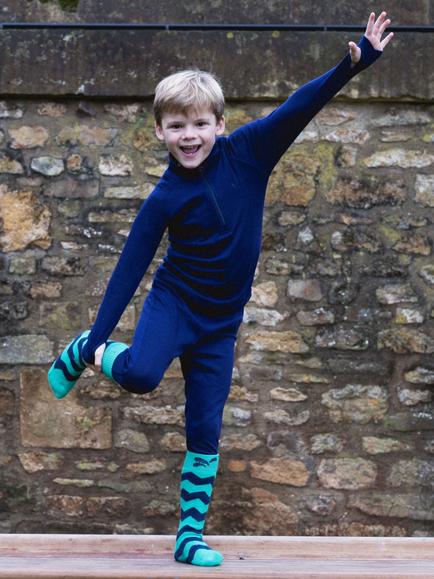 Muddy Puddles Kids' Base Layer Bottoms, Navy - view 2, Navy