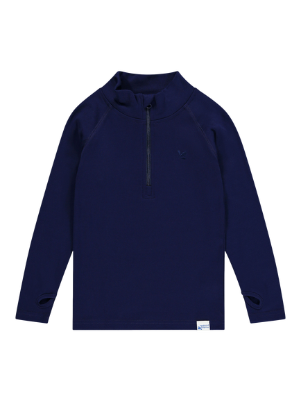 Muddy Puddles Kids' Long Sleeve Base Layer Top, Navy Blue, Navy Blue