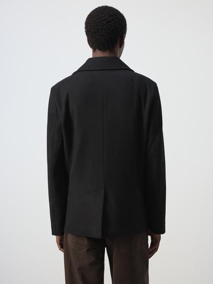 Mango Double Breasted Tailored Coat - view 2, Black