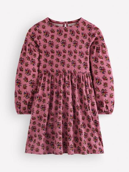 Mini Boden Kids' Madeline Blouson Dress, Pink/Multi, Pink/Multi