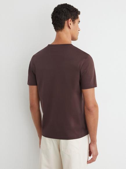 Reiss Count Cotton Regular Fit Short Sleeve T-Shirt, Dark Plum - view 2, Dark Plum