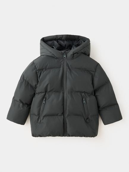Mango Kids' Hooded Puffer Coat, Anthracite, Anthracite