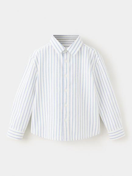 Mango Kids' Camisa Long Sleeve Cotton Shirt, Blue