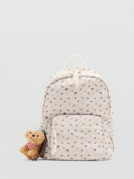 Mango Kids' Mochila Pet Print Backpack, Sand, Sand