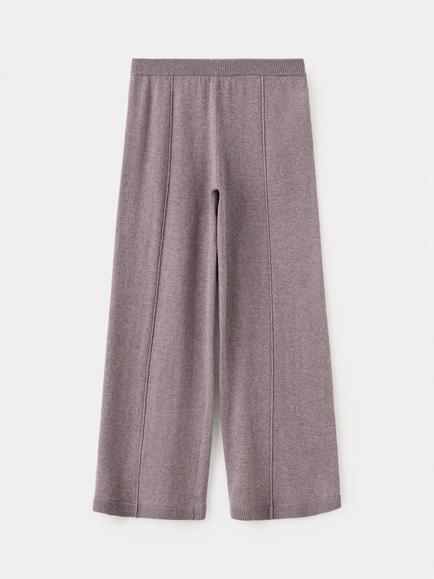 Mango Kids' Pantalon Knitted Wide Leg Trousers, Mulberry, Mulberry