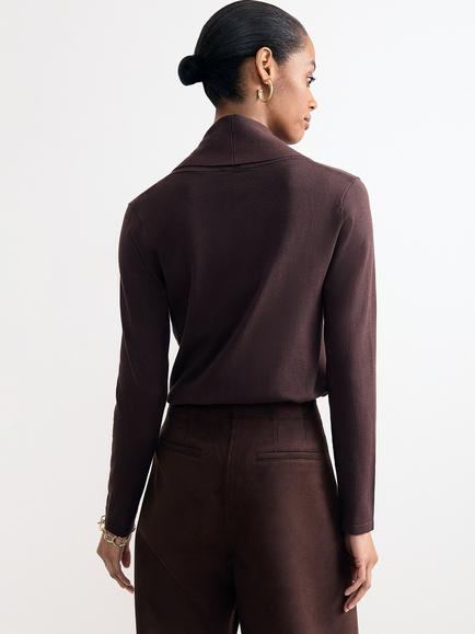 Phase Eight Lottie Cowl Neck Jumper, Brown - view 2, Brown