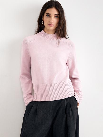 Phase Eight Marika Sadle Knit Funnel Neck Jumper, Coral Pink, Coral Pink
