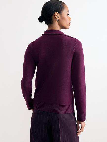 Phase Eight Robyn Funnel Neck Ruffle Jumper, Mid Pink - view 2, Mid Pink