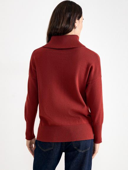 Phase Eight Steph Roll Neck Jumper, Orange - view 2, Orange