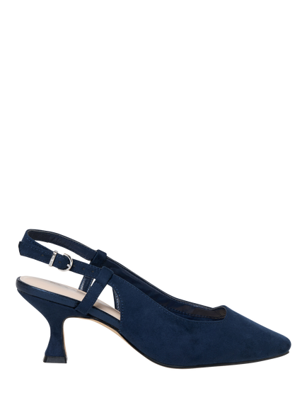 Paradox London Fervora Wide Fit Slingback Court Shoes, Navy, Navy
