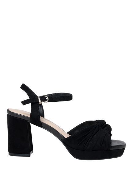 Paradox London Nola Wide Fit Platform Sandals, Black, Black