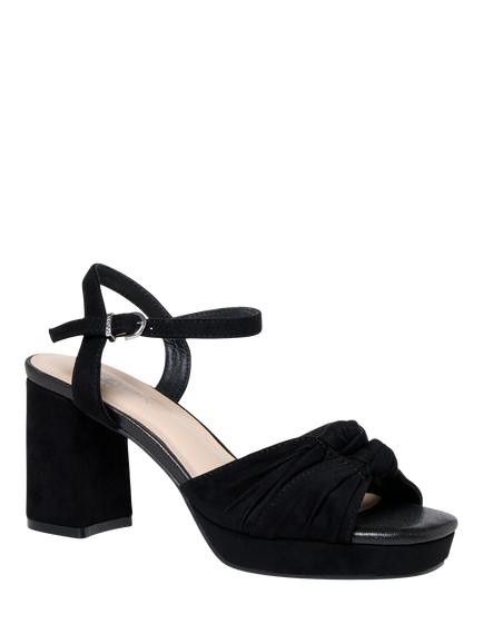 Paradox London Nola Wide Fit Platform Sandals, Black - view 2, Black