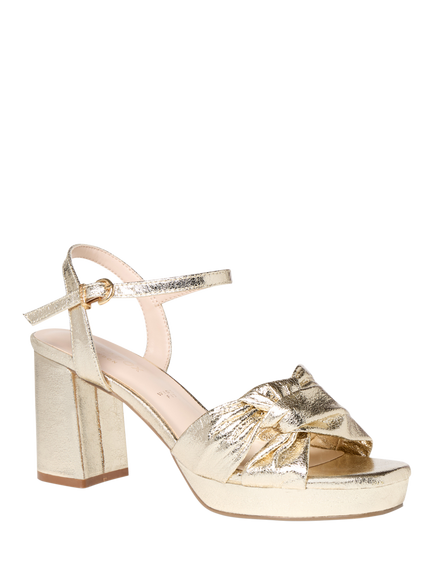 Paradox London Nola Wide Fit Platform Sandals, Champagne - view 2, Champagne