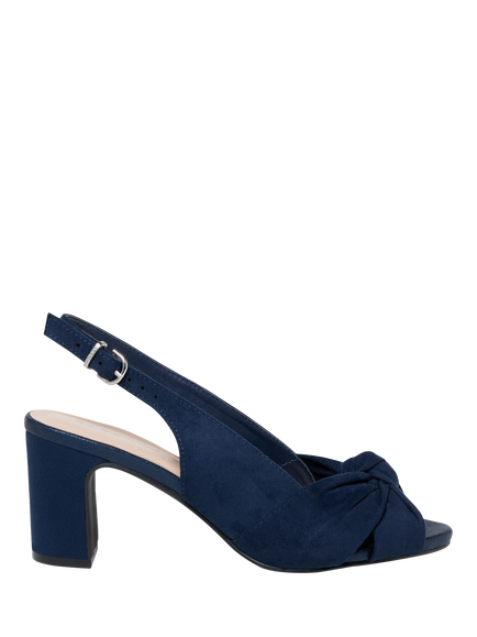 Paradox London Noreen Wide Fit Block Heel Sandals, Navy, Navy