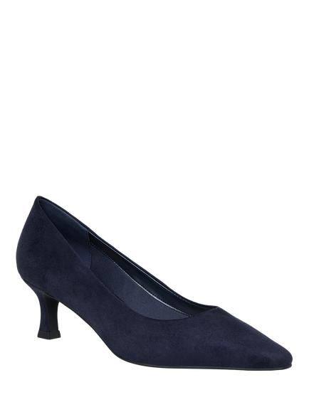 Paradox London Tova Stiletto Heel Court Shoes, Navy - view 2, Navy