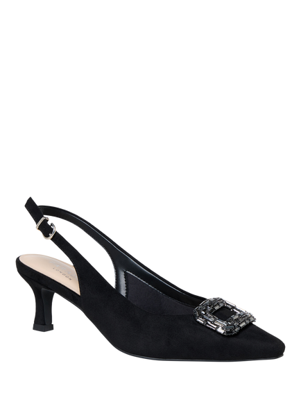 Paradox London Tierney Slingback Court Shoes, Black - view 2, Black