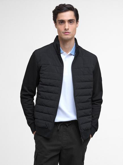 Barbour International Collins Baffle Quilted Sweat Top, Black