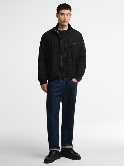 Barbour International Club Blouson Waxed Cotton Jacket, Black - view 2, Black