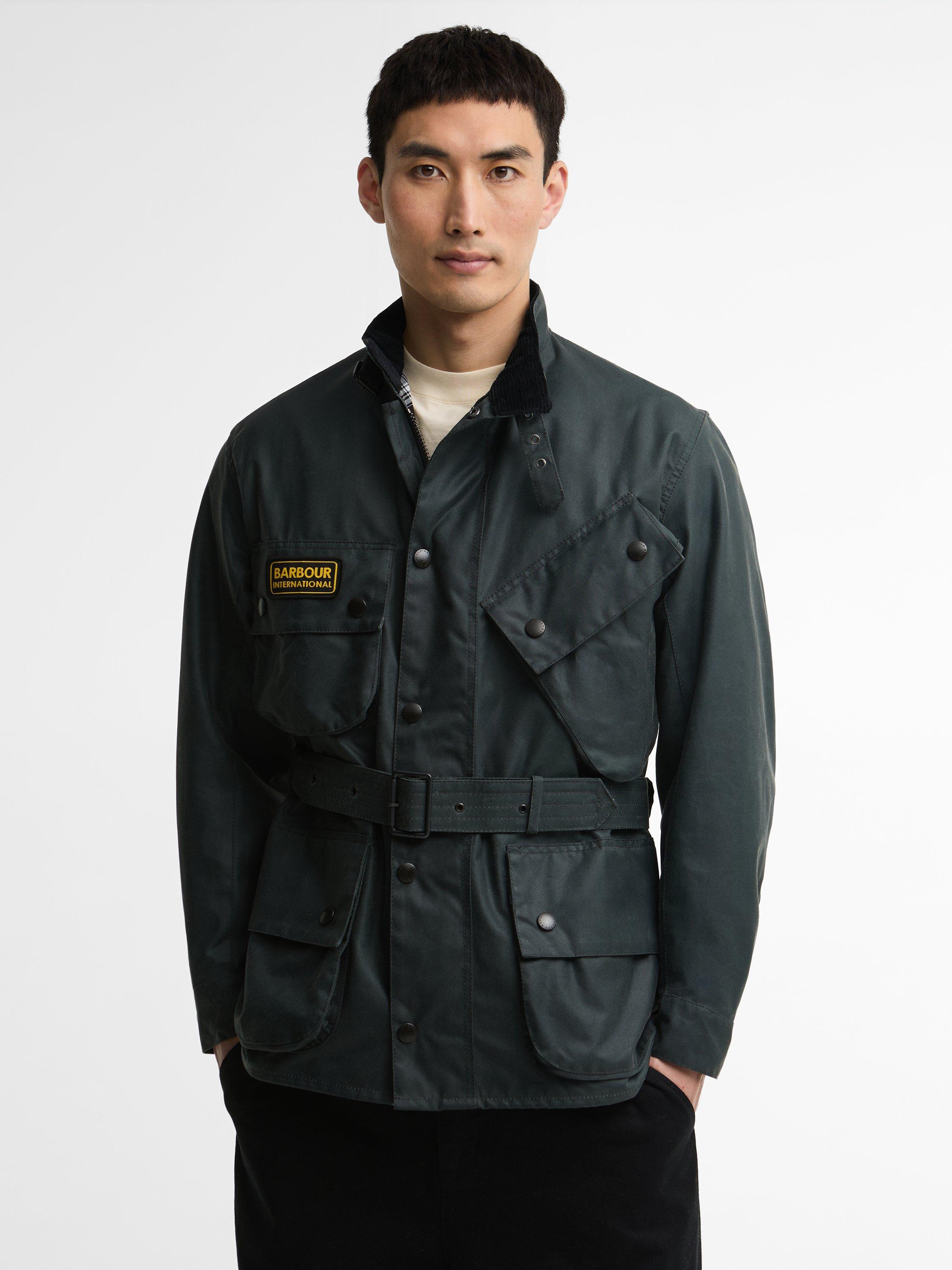 Barbour International Original Wax Jacket, Dark Slate