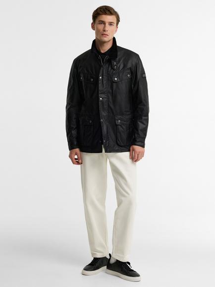 Barbour International Duke Waxed Jacket, Black - view 2, Black