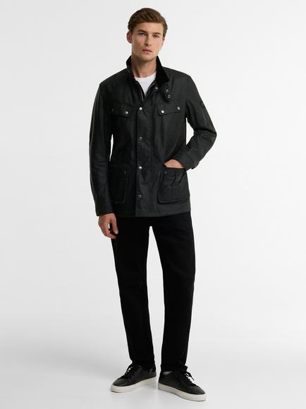Barbour International Duke Waxed Jacket, Sage - view 2, Sage
