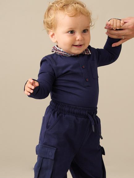 Angel & Rocket Baby Archie Bodysuit and Joggers Set, Navy, Navy