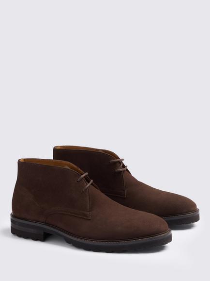 Moss Preston Suede Chukka Boots, Brown - view 2, Brown